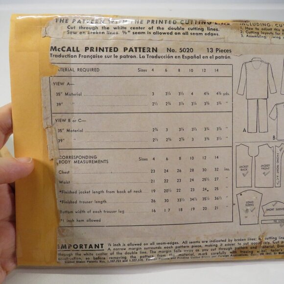 McCalls 5020 clothing pattern size 6 (problems) Sleep Clothes - Picture 7 of 10